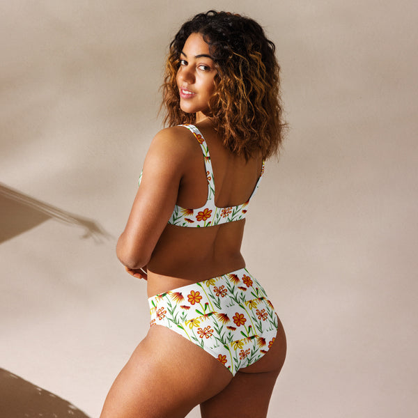 Our Floral Frenzy - Recycled high-waisted bikini