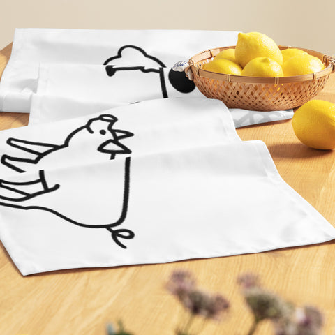 CQ - Farm Fun Black/White Table Runner