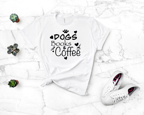 "CQ Original" Dogs, Books & Coffee - Short-Sleeve Unisex T-Shirt