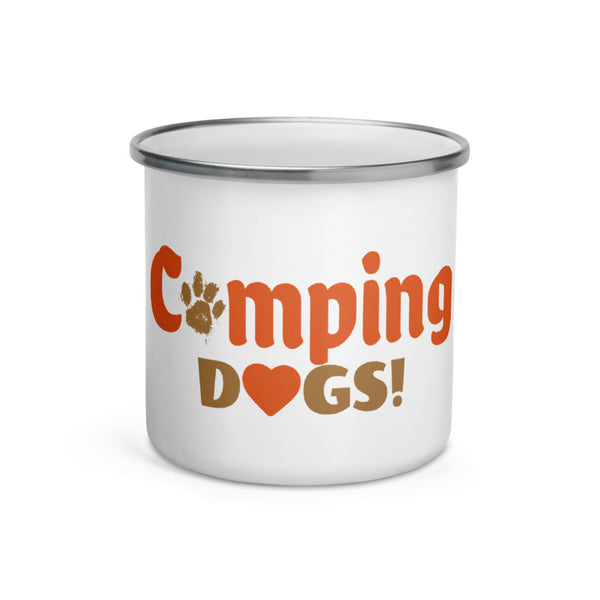 "CQ Original" Camping Dogs - New Enamel Mug