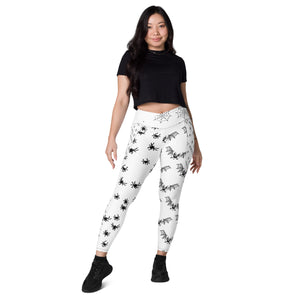 "CQ Original" Spooky Yoga Anyone -Crossover leggings with pockets