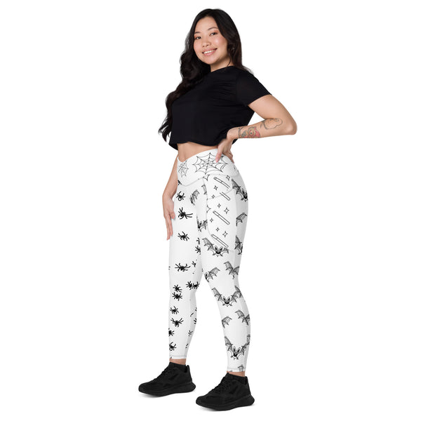 "CQ Original" Spooky Yoga Anyone -Crossover leggings with pockets