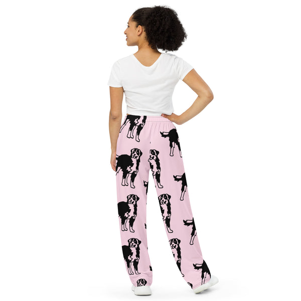 "CQ Original" - Puppy Snuggle Print - Unisex wide-leg pants