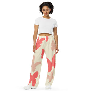 "CQ Original" Falling for Butterflies - All-over print unisex wide-leg pants