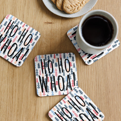 "CQ Original" Ho Ho Whoa! Cork-back coaster