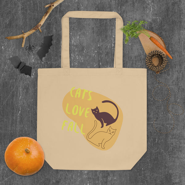 OPV Original - Falling Cats Love Fall - Eco Tote Bag