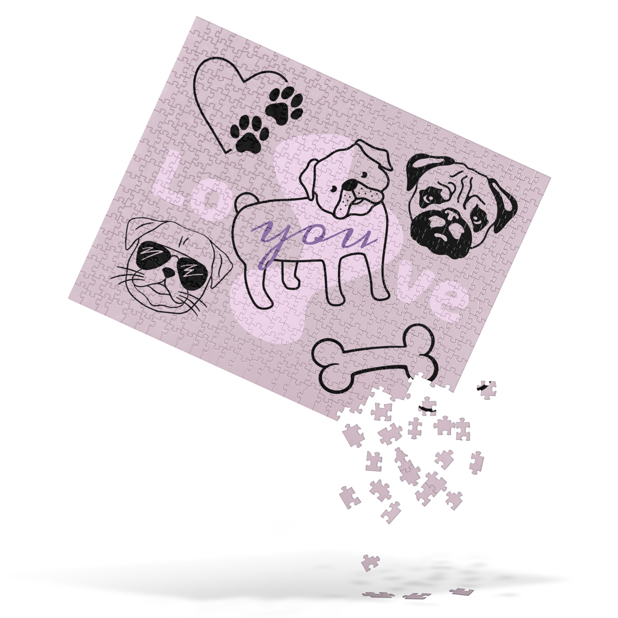 "CQ Original" -The Purple Pug - Jigsaw puzzle