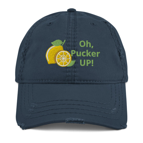 "CQ Original" Oh, Pucker UP!  Lemons! - Distressed Dad Hat