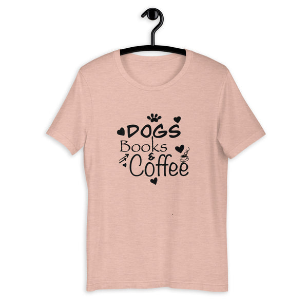 "CQ Original" Dogs, Books & Coffee - Short-Sleeve Unisex T-Shirt