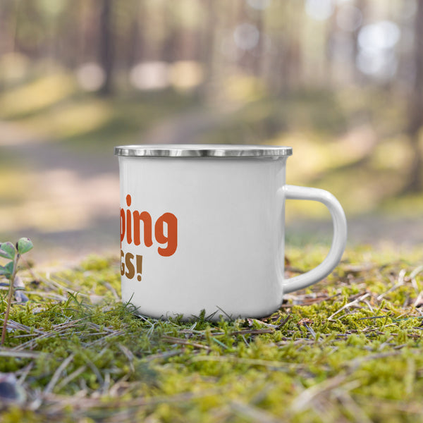 "CQ Original" Camping Dogs - New Enamel Mug