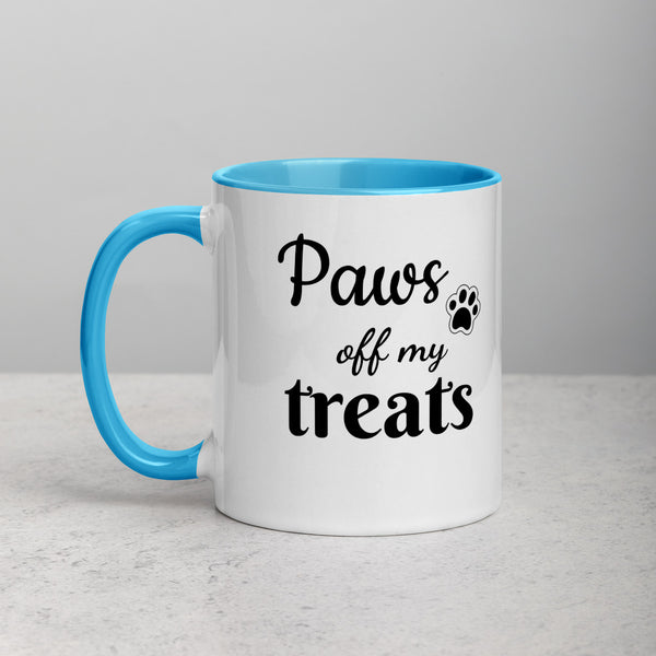 "CQ Original"  Paws off my Treats - Mug with Color Inside