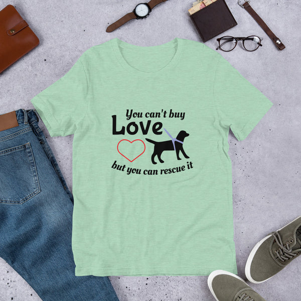 "CQ Original"  You can't buy love - Rescue it  Short-Sleeve Unisex T-Shirt