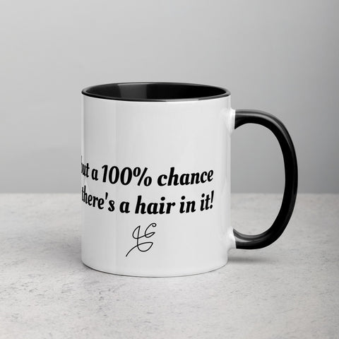 "CQ Original"  Pawsibility of Coffee - 100% chance of hair!   Mug with Color Inside