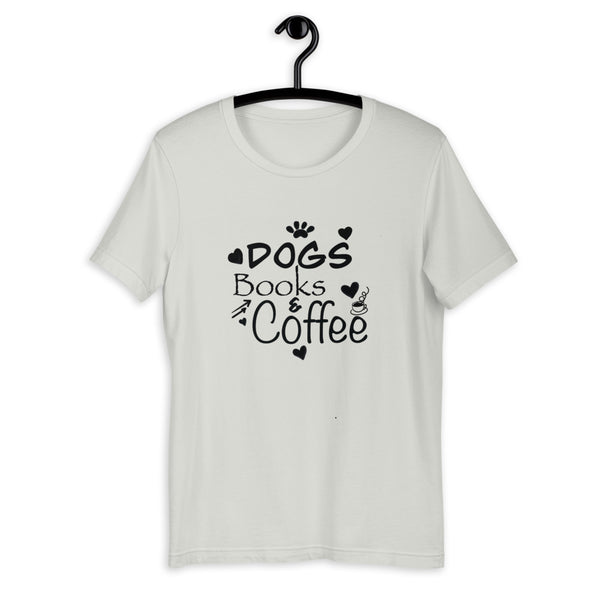 "CQ Original" Dogs, Books & Coffee - Short-Sleeve Unisex T-Shirt