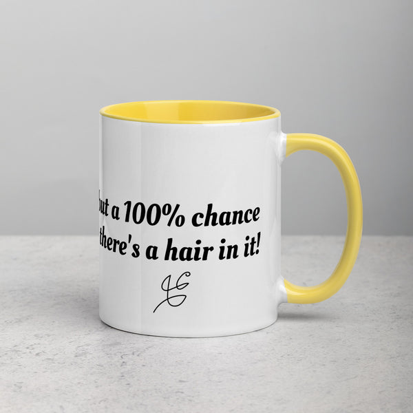 "CQ Original"  Pawsibility of Coffee - 100% chance of hair!   Mug with Color Inside