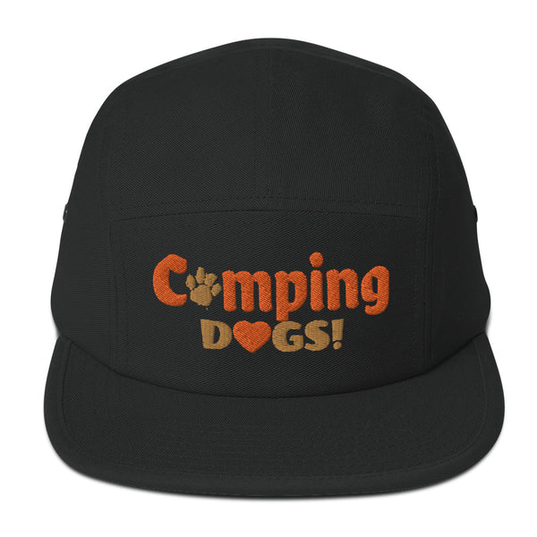 "CQ Original" Camping Dogs! - 5 Panel Camper cap- Double Stitched