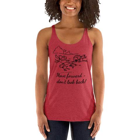 "CQ Original" Move Foward - Don't look back! Women's Racerback Tank