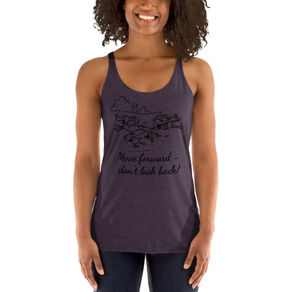 "CQ Original" Move Foward - Don't look back! Women's Racerback Tank