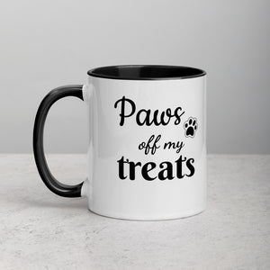 "CQ Original"  Paws off my Treats - Mug with Color Inside