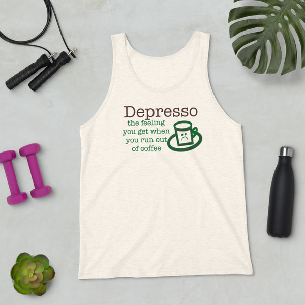 "CQ Original" Depresso Out of Coffee- Unisex Tank Top