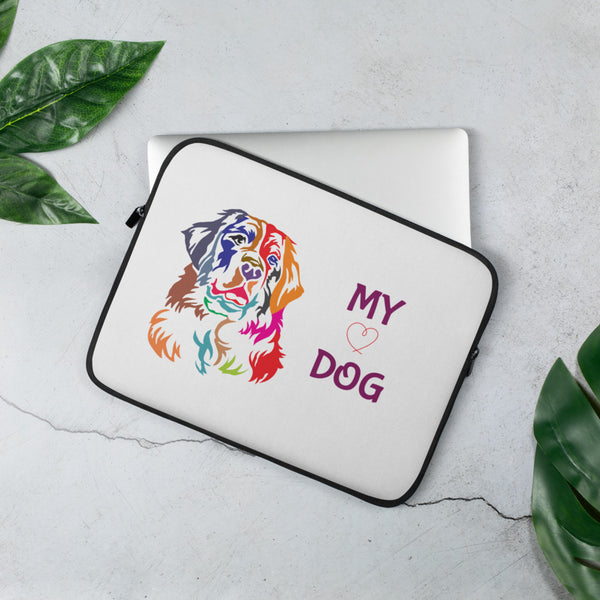 "CQ Original" My Heart Dog - Bernese Mountain Dog - Laptop Sleeve