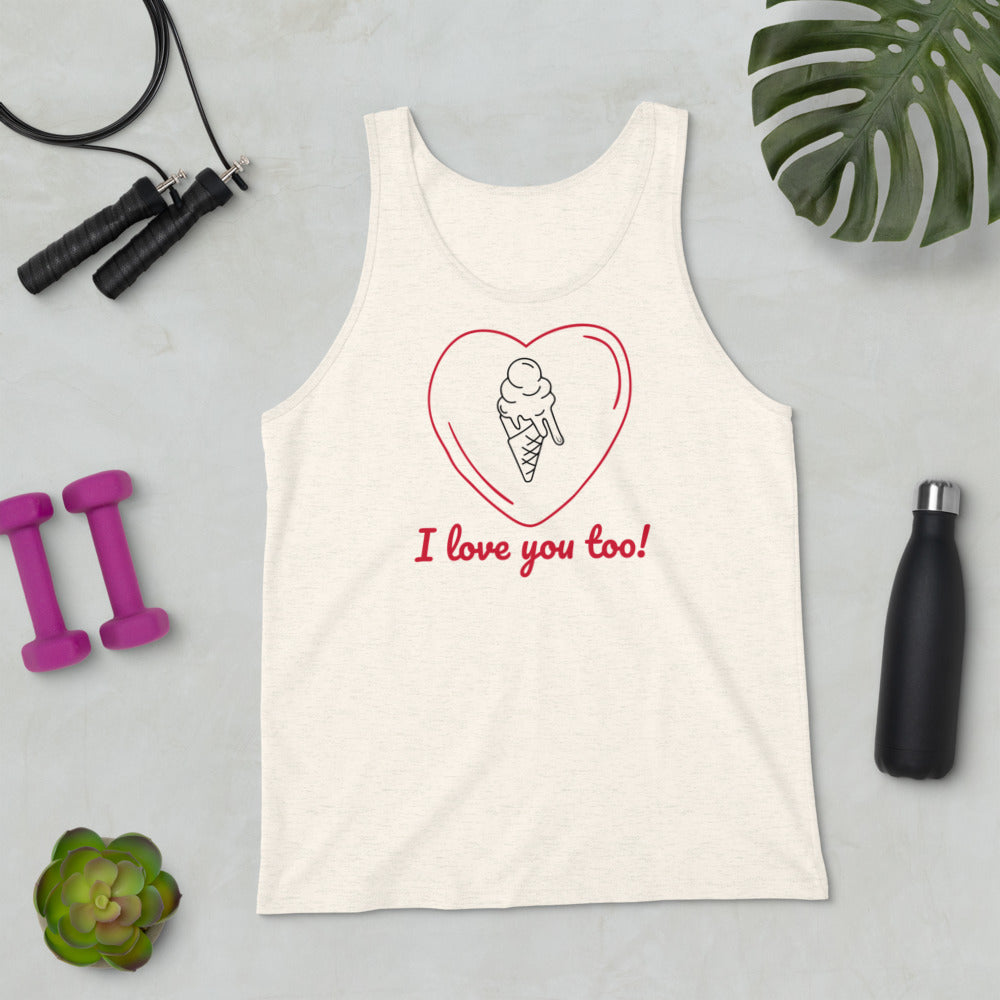 "CQ Original" I love you too..  Ice Cream - Unisex Tank Top