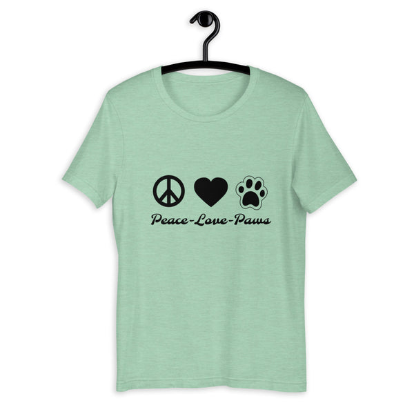 "CQ Original"  Peace Love Paws   Short-Sleeve Unisex T-Shirt