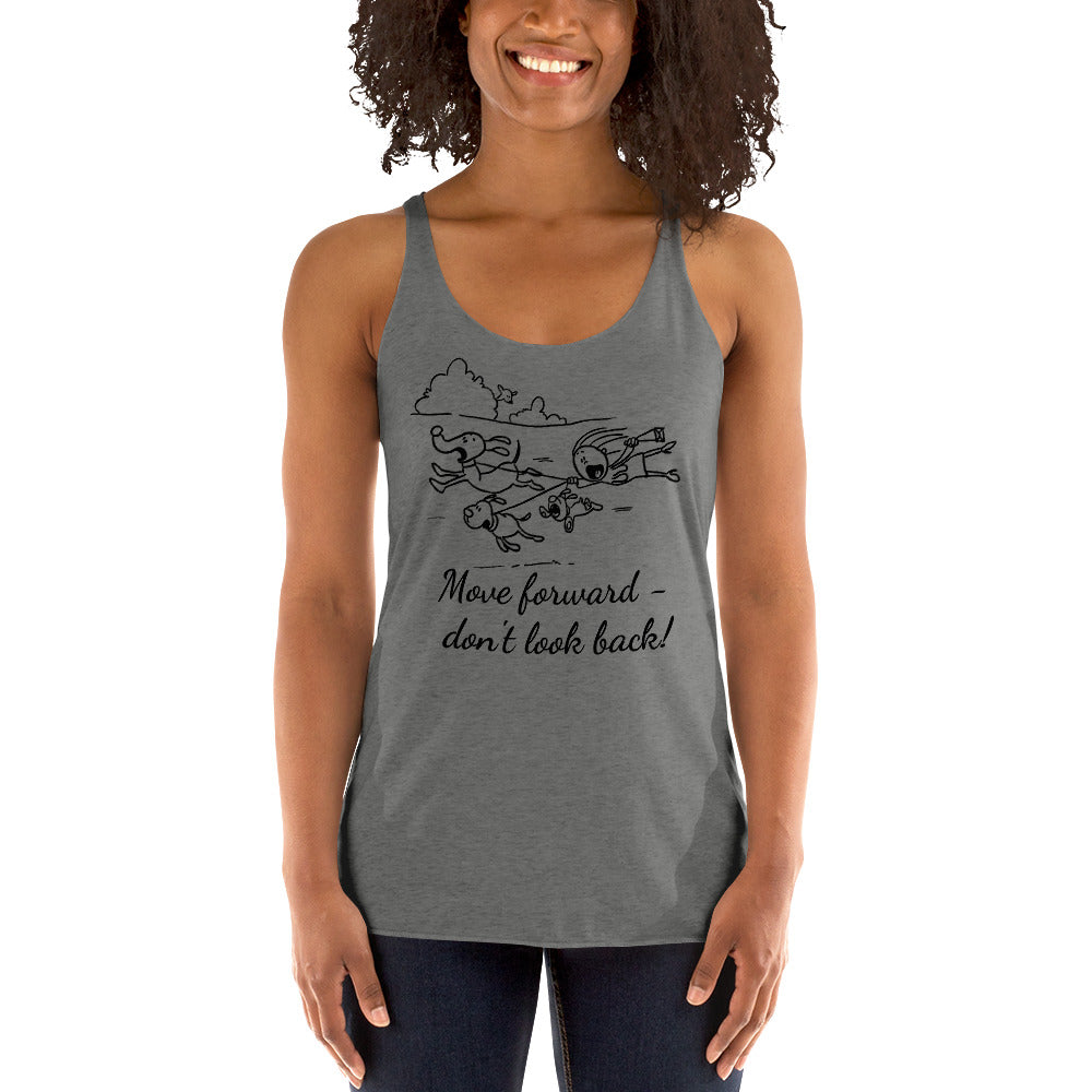 "CQ Original" Move Foward - Don't look back! Women's Racerback Tank