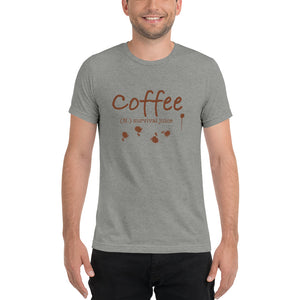 "CQ Original" Coffee. (n,) survival juice -  unisex short sleeve t-shirt