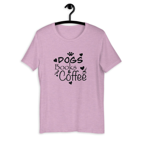 "CQ Original" Dogs, Books & Coffee - Short-Sleeve Unisex T-Shirt