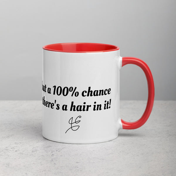 "CQ Original"  Pawsibility of Coffee - 100% chance of hair!   Mug with Color Inside