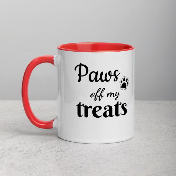 "CQ Original"  Paws off my Treats - Mug with Color Inside