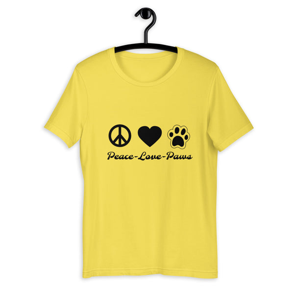 "CQ Original"  Peace Love Paws   Short-Sleeve Unisex T-Shirt