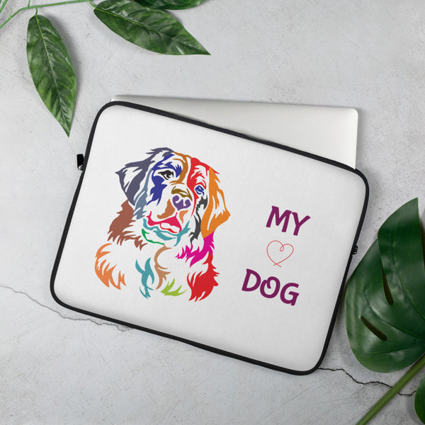 "CQ Original" My Heart Dog - Bernese Mountain Dog - Laptop Sleeve