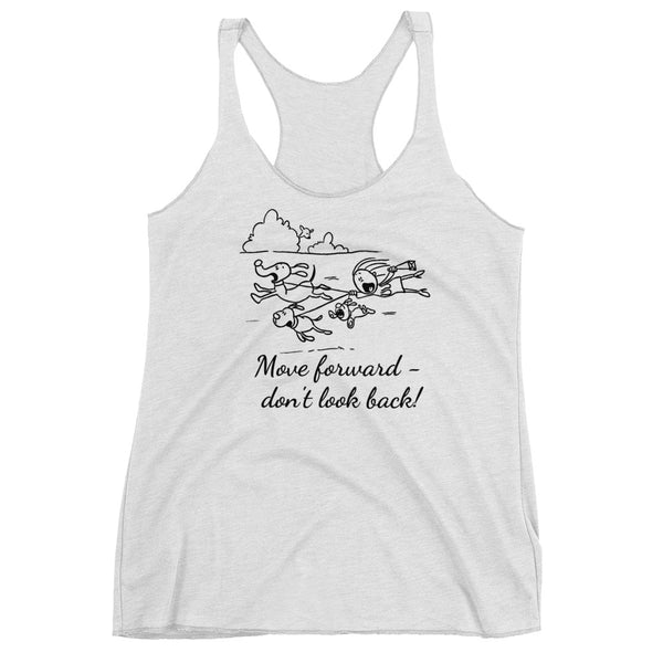 "CQ Original" Move Foward - Don't look back! Women's Racerback Tank