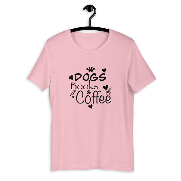 "CQ Original" Dogs, Books & Coffee - Short-Sleeve Unisex T-Shirt