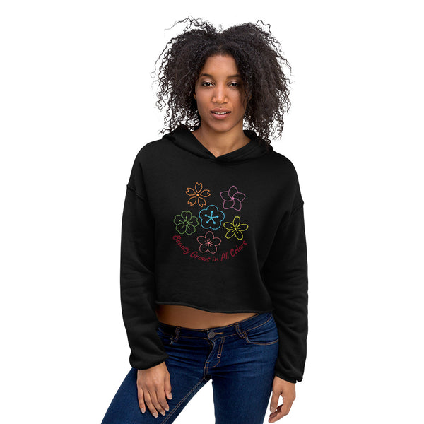 "CQ Original" Beauty Grows in All Colors - Fun Crop Hoodie