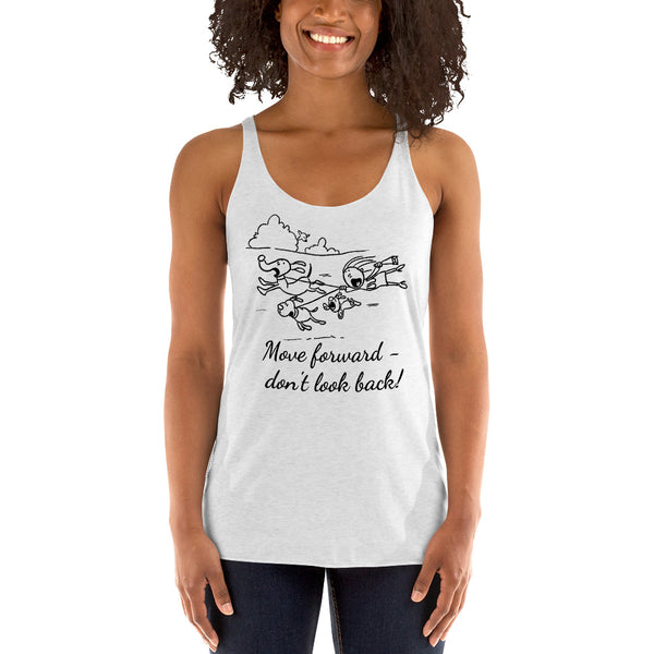 "CQ Original" Move Foward - Don't look back! Women's Racerback Tank