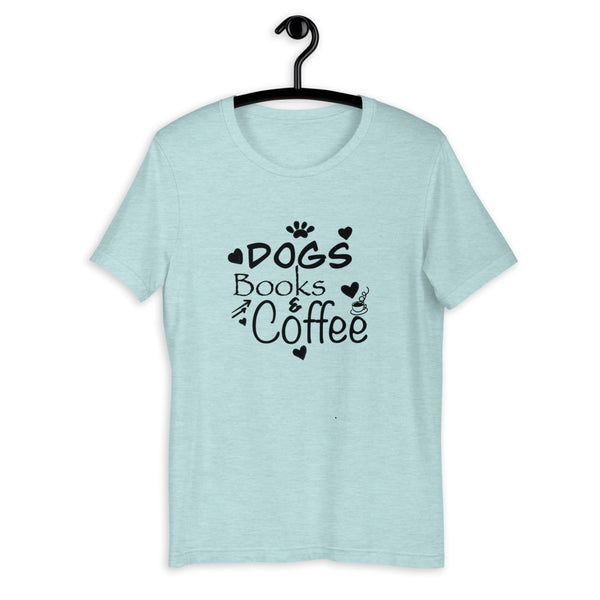 "CQ Original" Dogs, Books & Coffee - Short-Sleeve Unisex T-Shirt