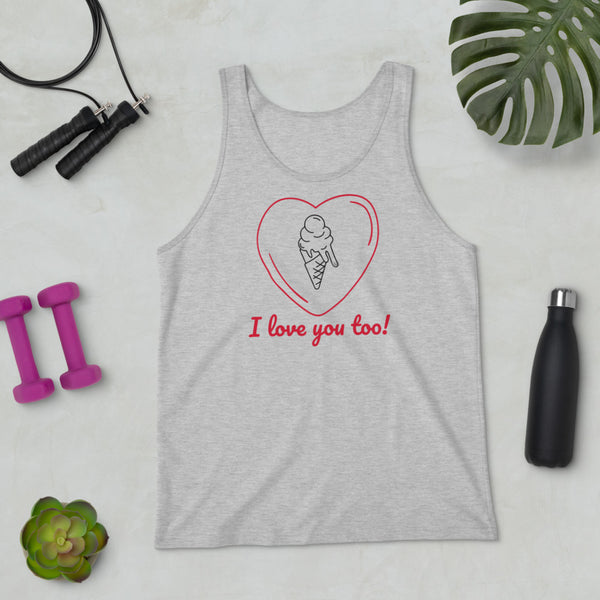 "CQ Original" I love you too..  Ice Cream - Unisex Tank Top