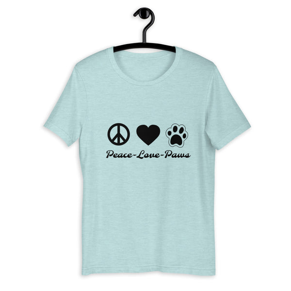 "CQ Original"  Peace Love Paws   Short-Sleeve Unisex T-Shirt