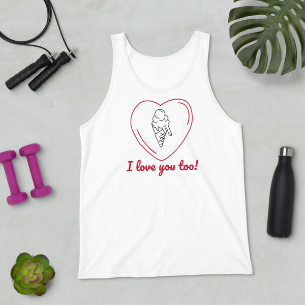 "CQ Original" I love you too..  Ice Cream - Unisex Tank Top