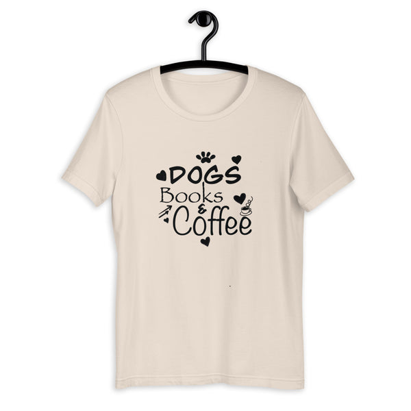 "CQ Original" Dogs, Books & Coffee - Short-Sleeve Unisex T-Shirt