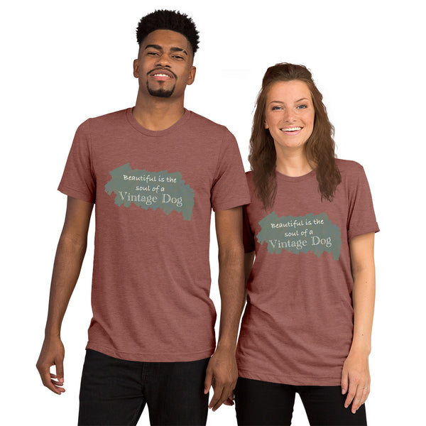"CQ Original" Beautiful Soul - Vintage Dog - Short sleeve t-shirt Unisex