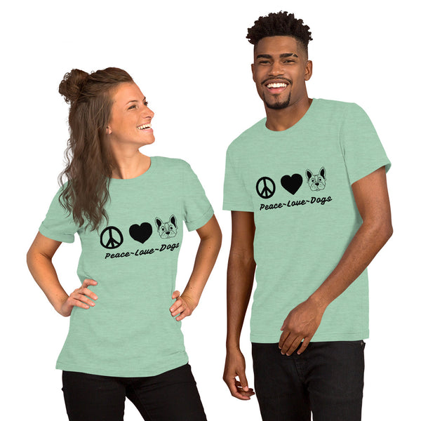 "CQ Original"  Peace Love Dogs Short-Sleeve Unisex T-Shirt