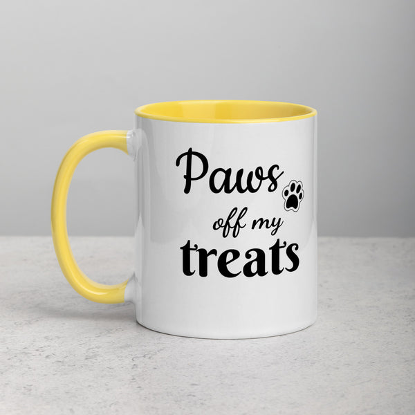 "CQ Original"  Paws off my Treats - Mug with Color Inside