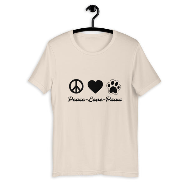 "CQ Original"  Peace Love Paws   Short-Sleeve Unisex T-Shirt