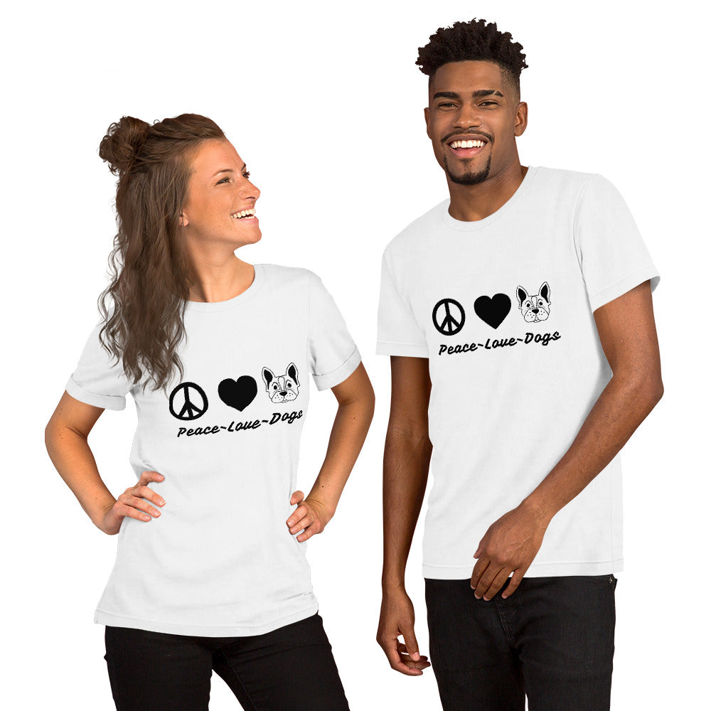 "CQ Original"  Peace Love Dogs Short-Sleeve Unisex T-Shirt