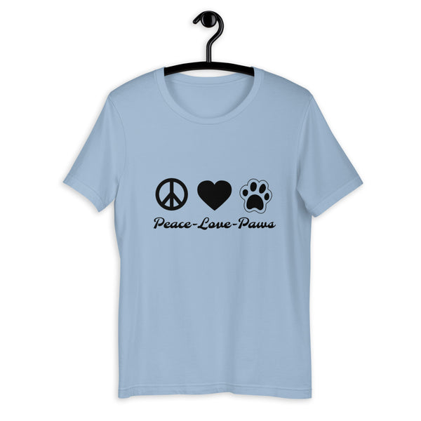 "CQ Original"  Peace Love Paws   Short-Sleeve Unisex T-Shirt