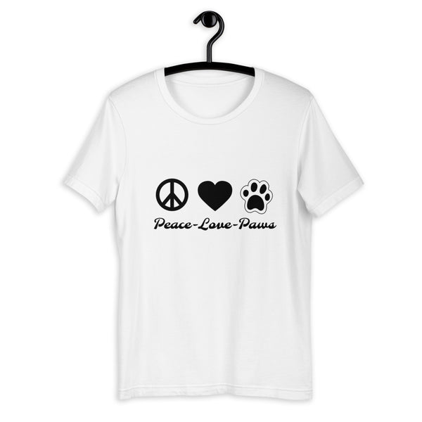 "CQ Original"  Peace Love Paws   Short-Sleeve Unisex T-Shirt